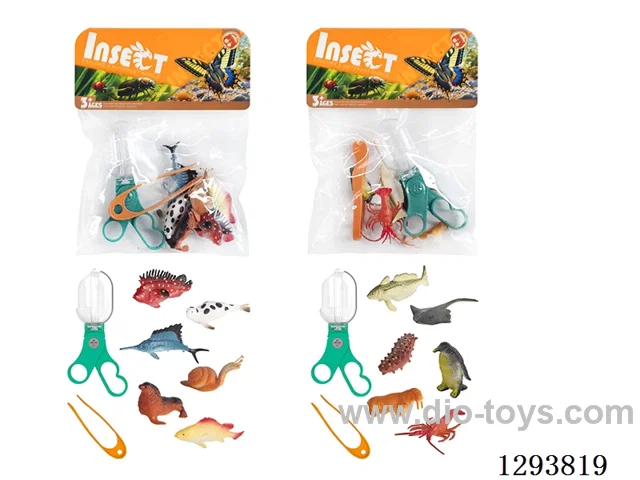 Educational Observation Clips with 6 Marine Creatures
