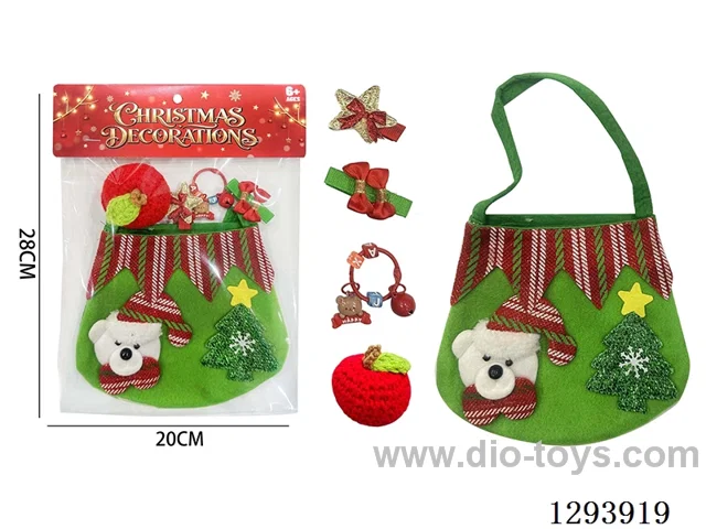 Christmas Accessories Set: Hair Clips and Keychains (Random Assortment)