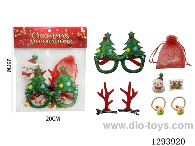 Christmas Accessory Set Hair Ties - Assorted