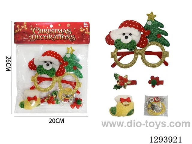 Christmas Accessories Set Hair Clips - Assorted