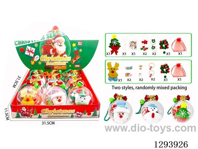 Clear Crystal Ball DIY Christmas Jewelry Set, Assorted, 9PCS