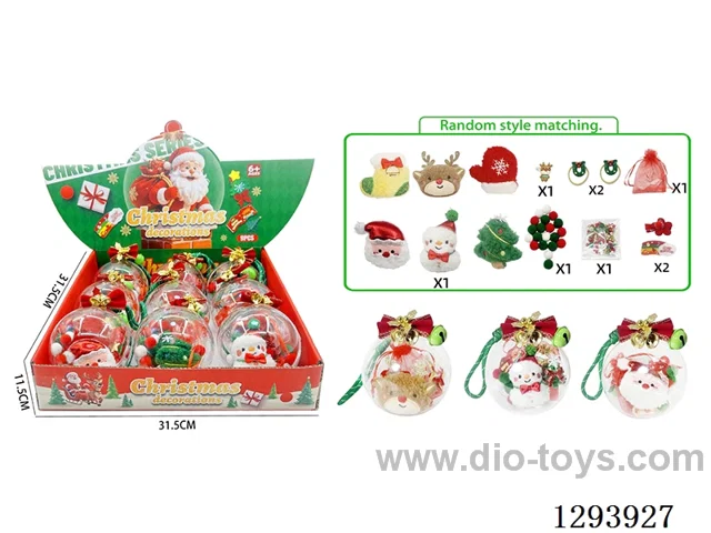 Clear Crystal Ball DIY Christmas Jewelry Set, Assorted, 9PCS