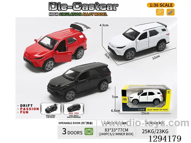 1:36 pull back alloy car 3 colors