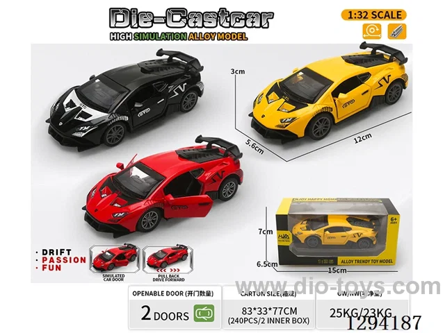 1:36 pull back alloy car 3 colors