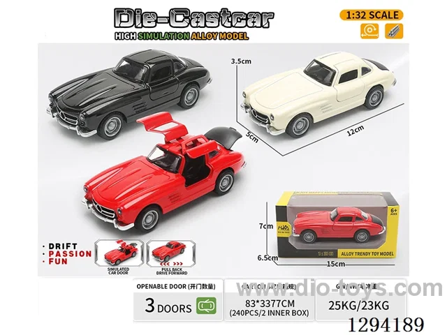 1:36 pull back alloy car 3 colors