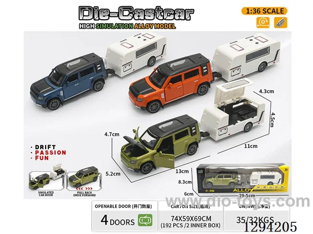 1:36 pull back alloy car 3 colors