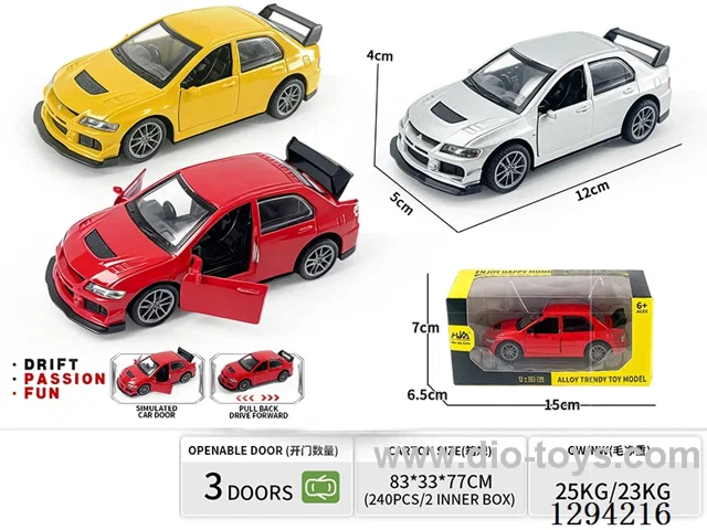 1:36 pull back alloy car 3 colors