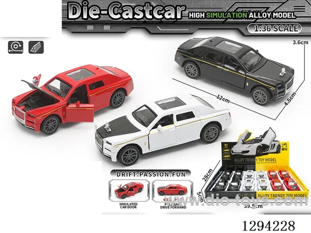 1:36 pull back alloy car 3 colors 12PCS