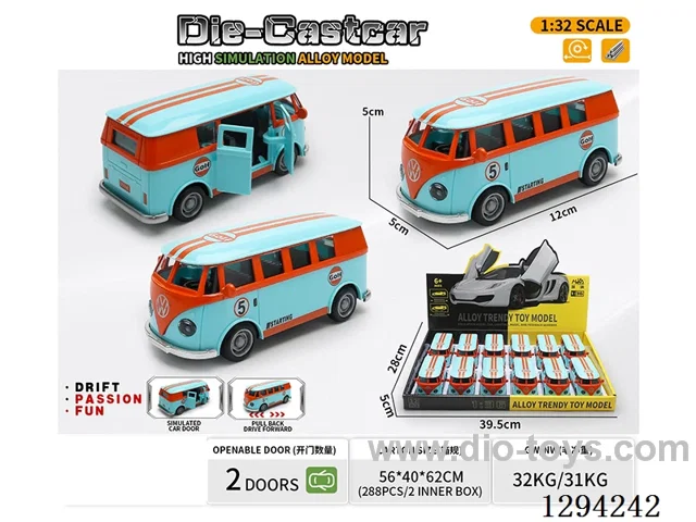 1:36 pull back alloy car 12PCS