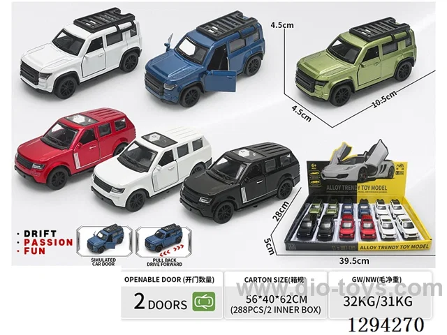 1:36 pull back alloy car 2 styles 12PCS