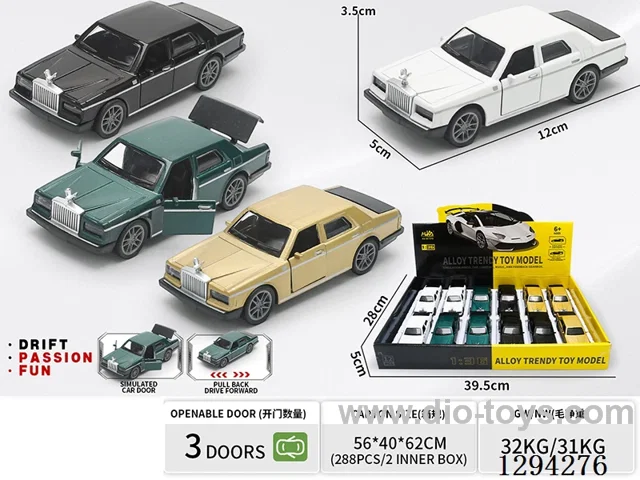 1:36 pull back alloy car 12PCS  4 colors