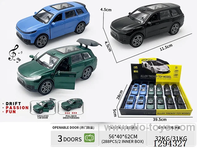1:36 pull back alloy car 3 colors 12PCS W L/M