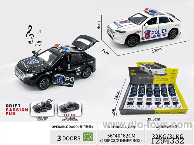 1:36 pull back alloy car 2 colors 12PCS W L/M
