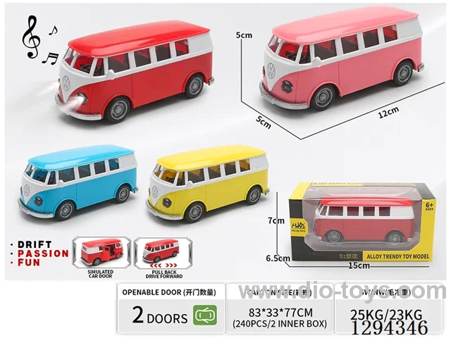 1:36 pull back alloy car 4 colors W L/M