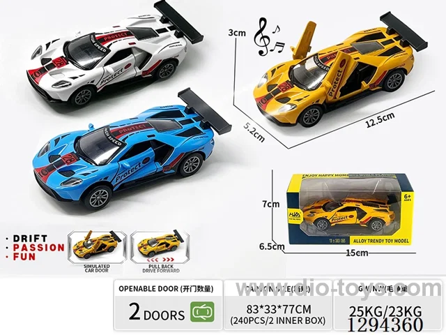 1:36 pull back alloy car 3 colors W L/M