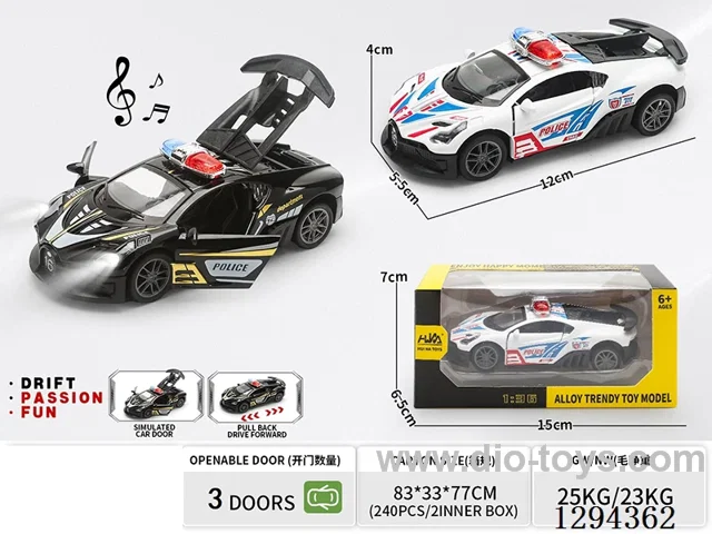 1:36 pull back alloy car 2 colors W L/M