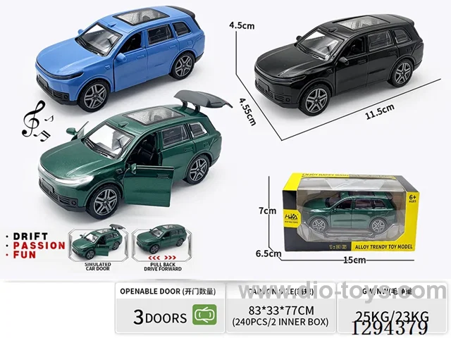 1:36 pull back alloy car 3 colors W L/M