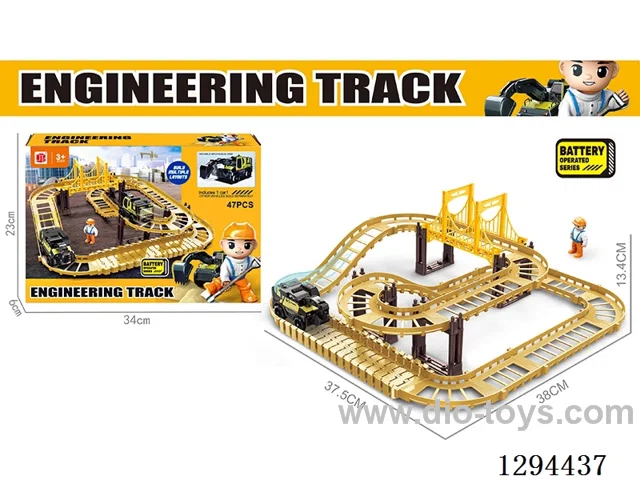 Electric Construction Track Toy in color box