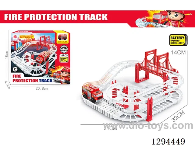 Electric Fire?fighting Track Toy in color box