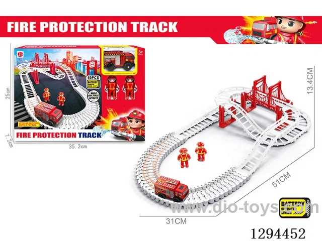 Electric Fire?fighting Track Toy in window box