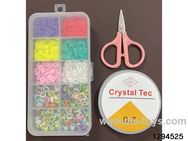 10-compartment beaded box (comes with polymer clay scissors and thread box)