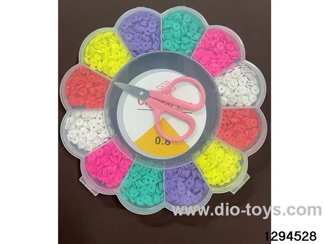 Flower Box 12-Compartment Polymer Clay Slab Bead BoxIncludes scissors and a wire box)