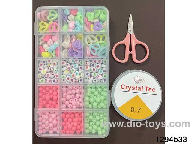 15-compartment beaded box (Includes scissors and a wire box)