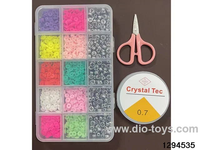 15-compartment polymer clay + letter bead box (Includes scissors and a wire box)