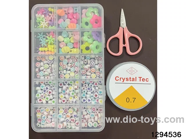 15-compartment beaded box (Includes scissors and a wire box.