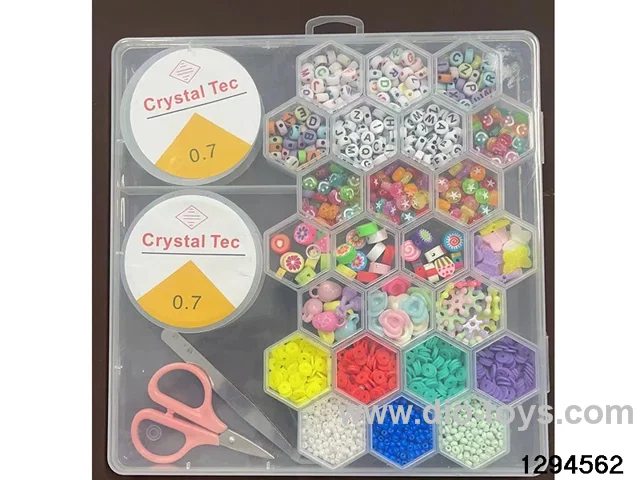24-compartment honeycomb letter box + large ceramic shards + fine beads + small ceramic shards beaded box