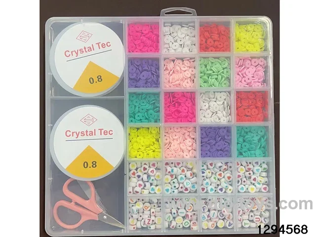 design: 2 large 26-compartment mini polymer clay boxes + regular beaded box