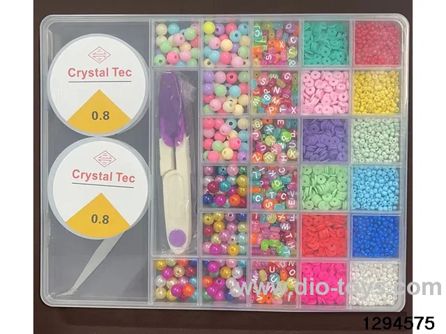 with 2 large 28 compartments (With large scissorsLetters + small ceramic shards + fine beadsbeaded box
