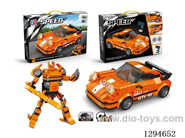 Transformable pull back Porsche 911 Building Blocks (354PCS)