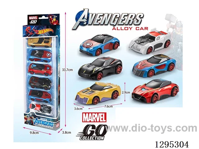 Avengers free wheel Alloy Cars 6PCS