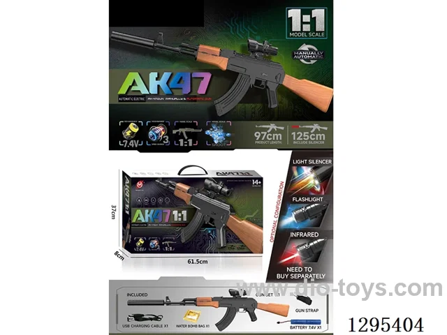 7.4V High-Speed Synchro - AK47 1:1 Manual/Automatic Sniper Rifle (Classic Edition) water bullet gun