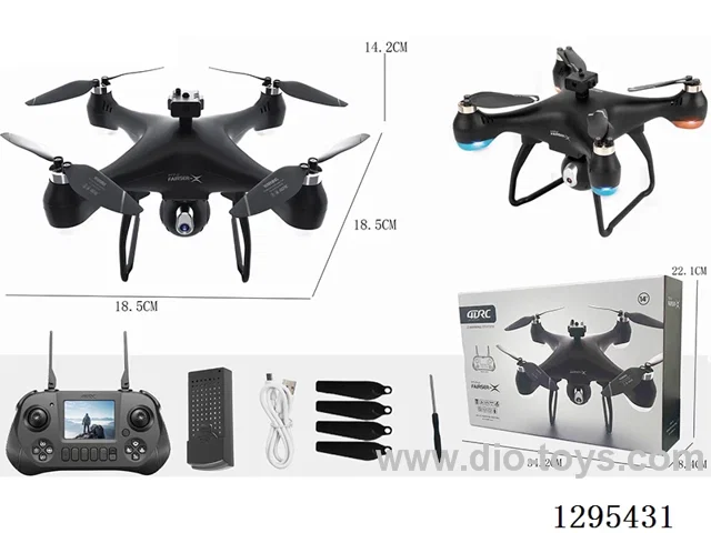 Brushless Drone (Medium Size, RC) with Built-in LCD Screen (Included Battery)
