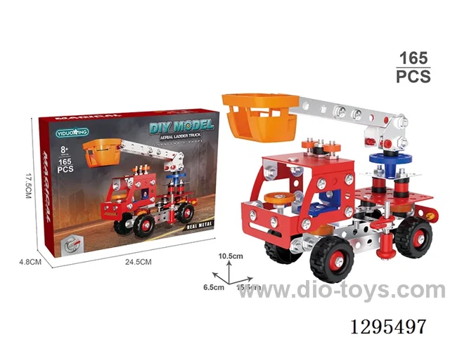 Fire Truck with Ladder Assembling toys 165PCS