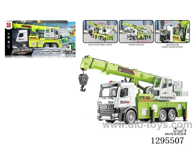 1:12 Alloy Inertia Crane Set , Lights, Sounds, Opening Doors, Hook Up/Down included battery