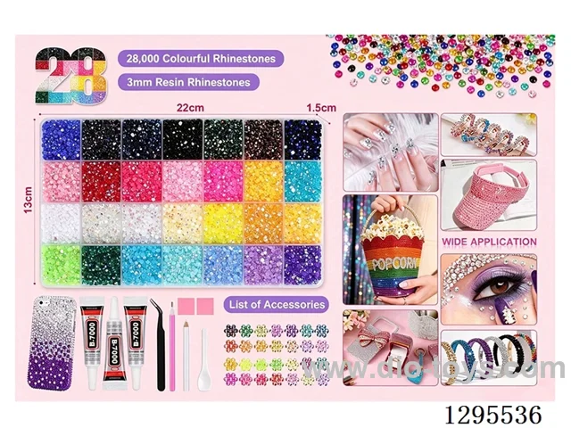 28-Compartment DIY Colored Rhinestones