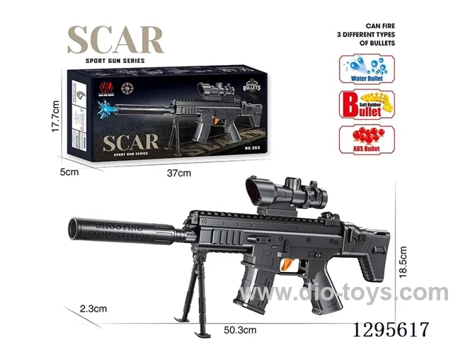 3-in-1 6mm Rapid-Fire Water bullet gun