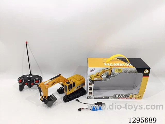 Alloy-Headed 6ch RC Excavator Yellow (included Battery)