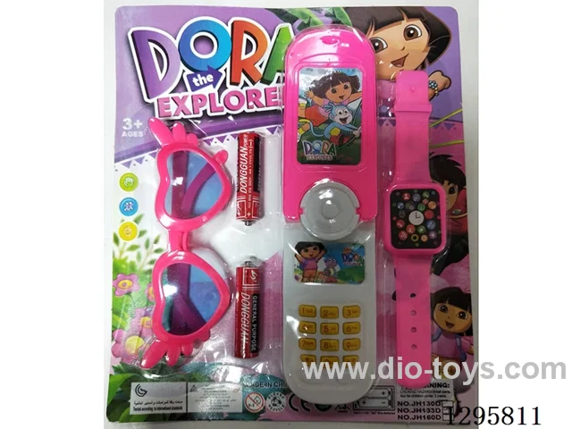 Dora Flip Phone ( included battery) + Glasses + Watch