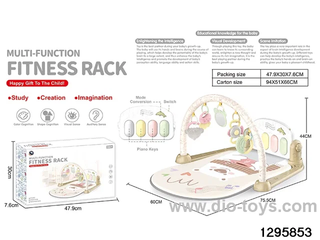 Baby piano gym play mat in color box