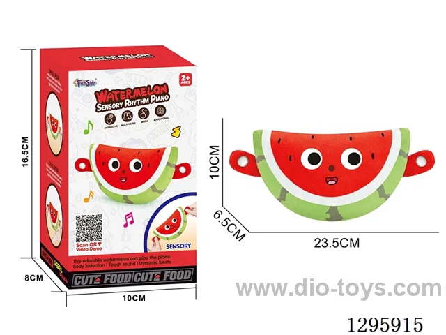 Touch-Sensitive Rhythm Piano - Watermelon (No Included Batteries)