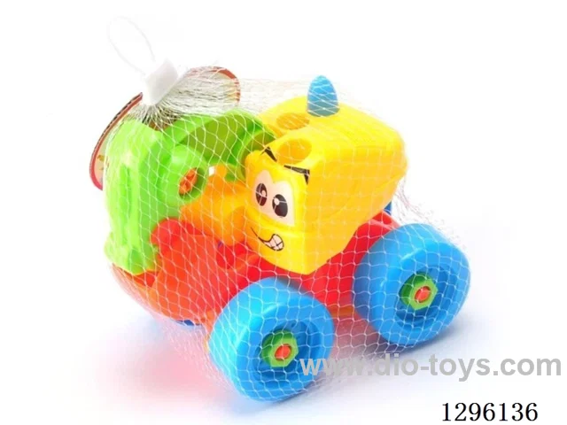 Educational Build-and-Disassemble Cartoon Construction Vehicle
