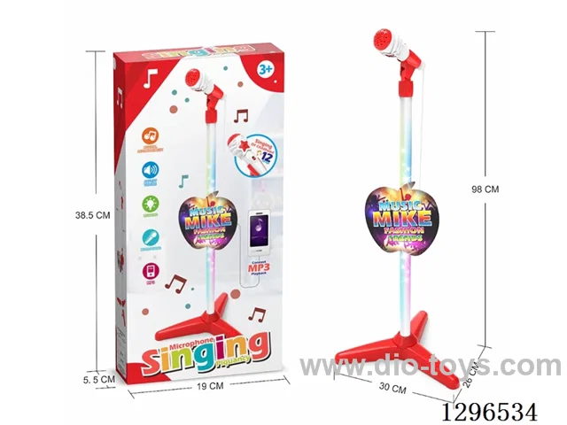 Stand-Mounted Microphone—12 Music Backgrounds, Lighting, Sound System, MP3