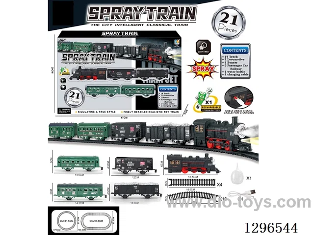 (included battery) Smart Electric Classic Track Train with Lights and spray