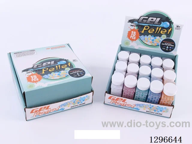 Water Blasts 7-8mm, Small Square Bottle, 300 Pieces (Assorted Colors), 15PCS