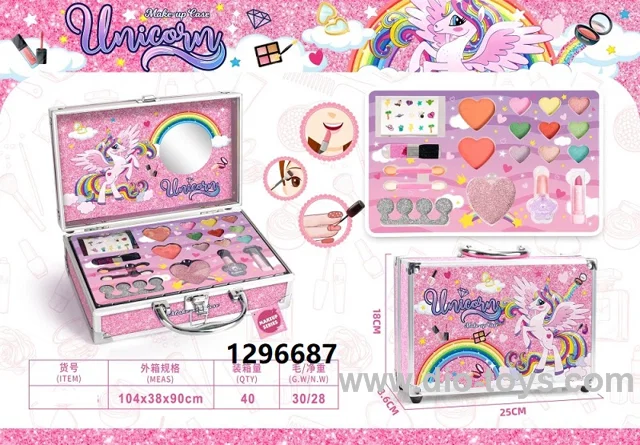 Make up toy in metal box