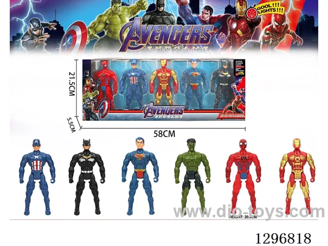 Spider-Man/Superman/Iron Man/Batman/Captain America 20.5-inch Action Figures (Articulated Limbs + Lights)